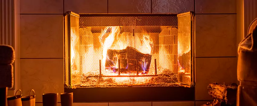 Mendota Hearth Landscape Fireplace Installation in Madison Heights, Michigan